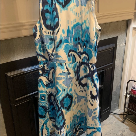 Blue /white summery aline dress - Picture 3 of 8